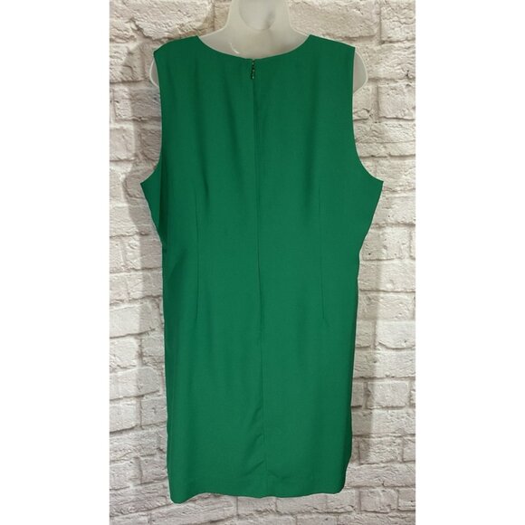 J Crew Shift Dress 18 Green Lined Easter Spring Church Business Suiting 9936 - Picture 2 of 8
